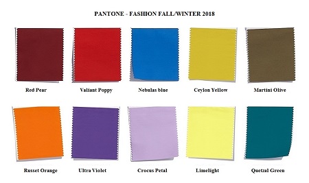 fashion colors fall/winter 2018